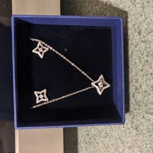 Swarovski Silver Necklace and Earring Set